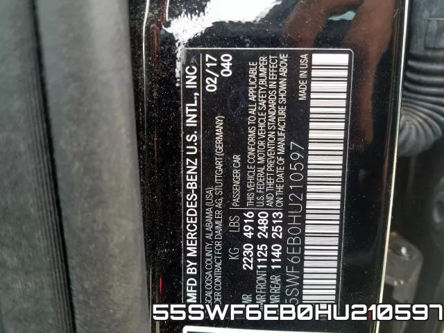 55SWF6EB0HU210597 фото 2
