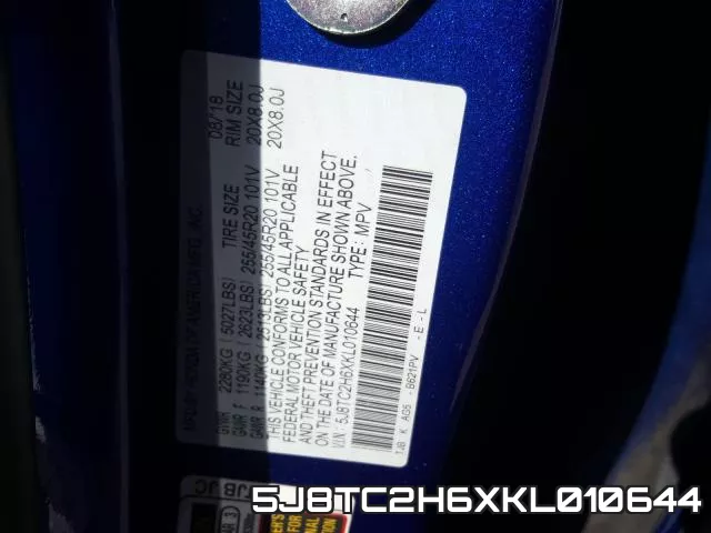 5J8TC2H6XKL010644 фото 2