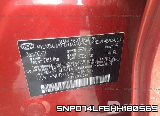 5NPD74LF6HH180569 фото 10