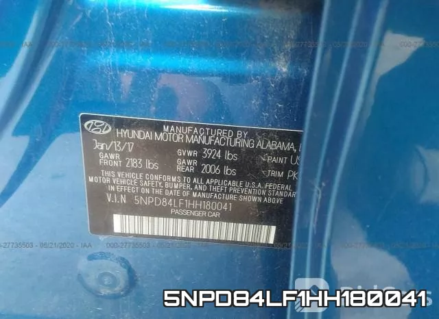 5NPD84LF1HH180041 фото 10