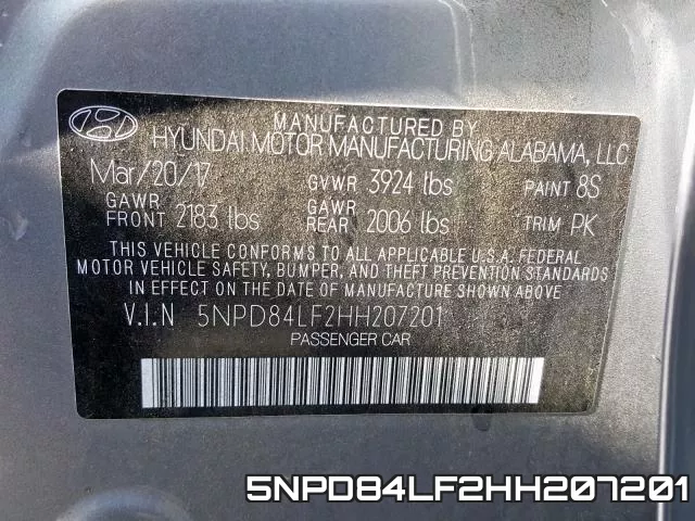 5NPD84LF2HH207201 фото 2