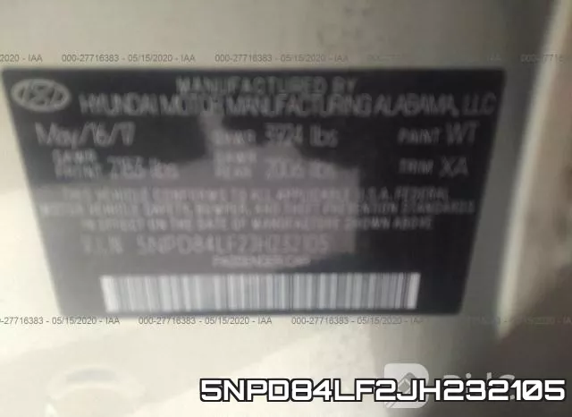 5NPD84LF2JH232105 фото 10