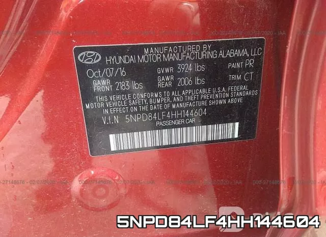 5NPD84LF4HH144604 фото 10