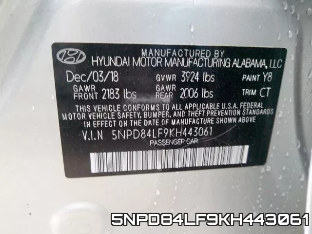 5NPD84LF9KH443061 фото 2