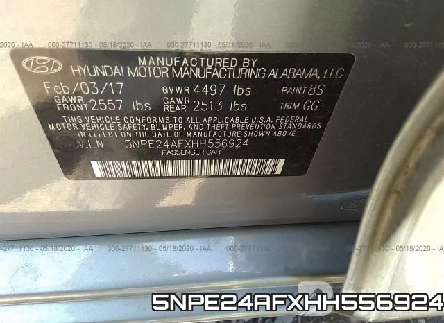 5NPE24AFXHH556924 фото 10