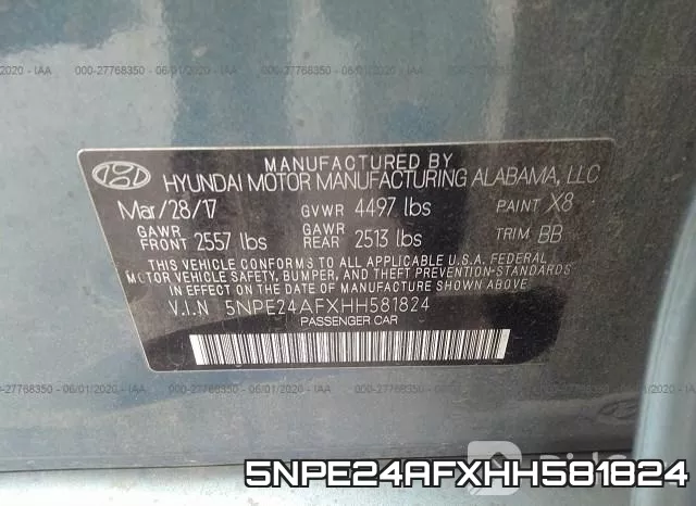5NPE24AFXHH581824 фото 10