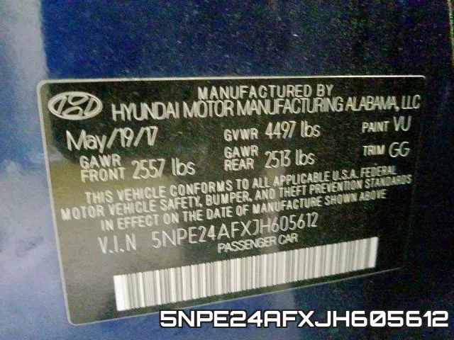 5NPE24AFXJH605612 фото 2