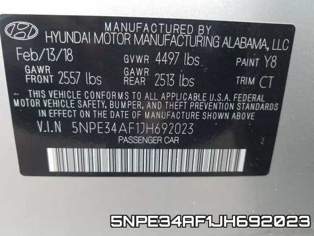 5NPE34AF1JH692023 фото 2