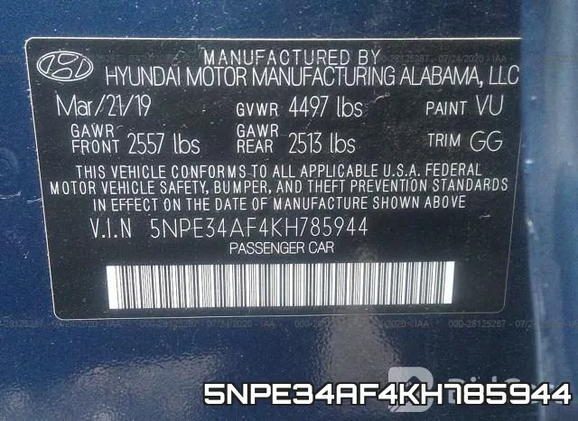 5NPE34AF4KH785944 фото 10