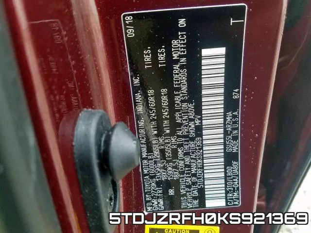 5TDJZRFH0KS921369 фото 2