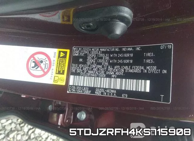 5TDJZRFH4KS715908 фото 10