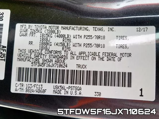 5TFDW5F16JX710624 фото 2