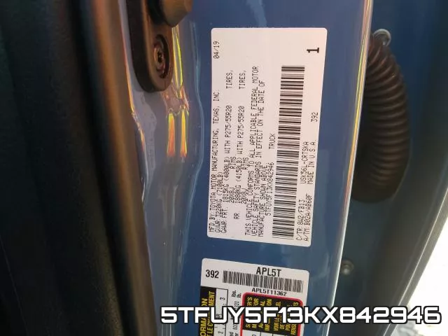 5TFUY5F13KX842946 фото 2