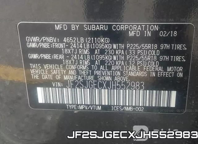 JF2SJGECXJH552983 фото 10