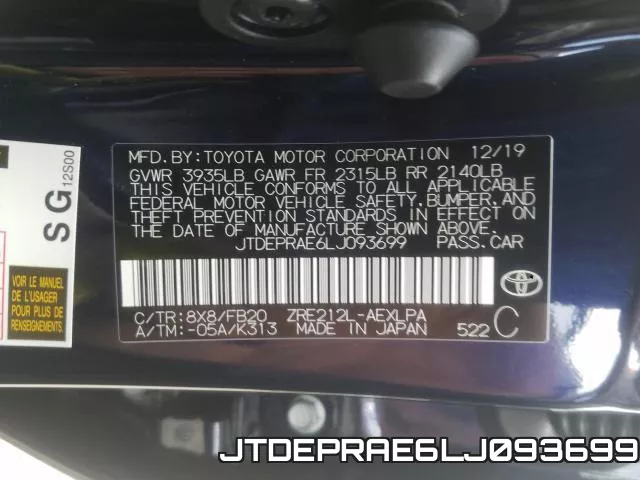 JTDEPRAE6LJ093699 фото 2
