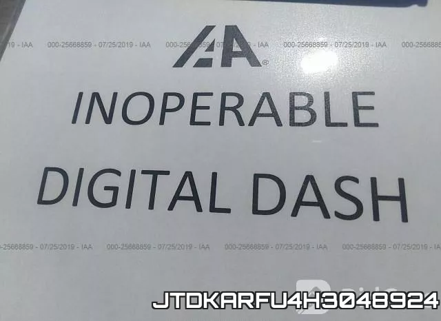 JTDKARFU4H3048924 фото 8