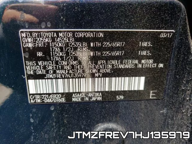 JTMZFREV7HJ135979 фото 2