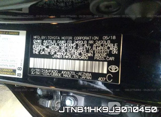 JTNB11HK9J3070450 фото 10