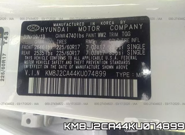 KM8J2CA44KU074899 фото 10