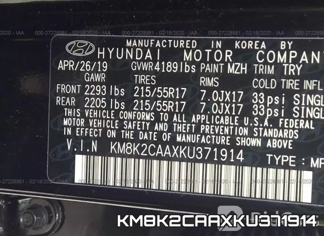 KM8K2CAAXKU371914 фото 10