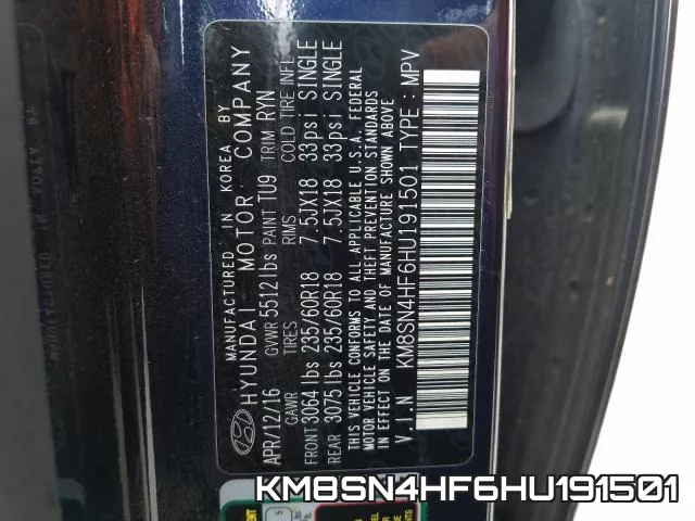 KM8SN4HF6HU191501 фото 2