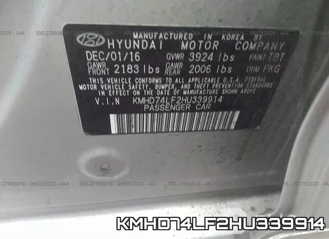 KMHD74LF2HU339914 фото 10