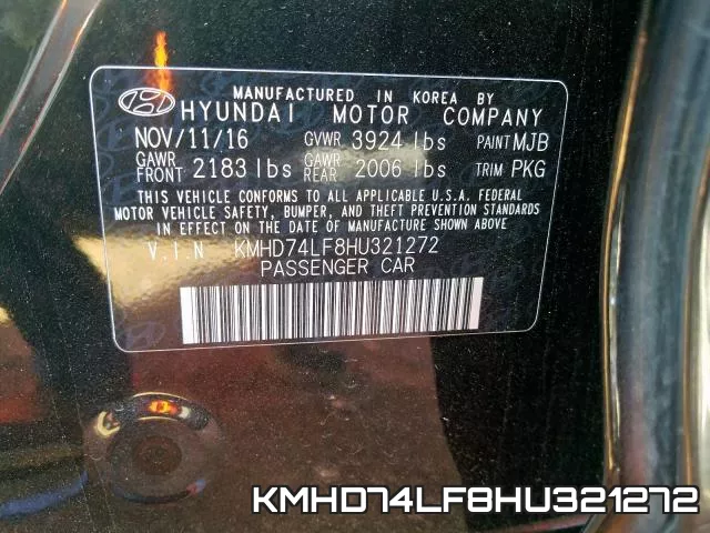 KMHD74LF8HU321272 фото 2