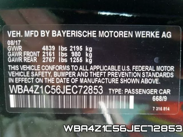 WBA4Z1C56JEC72853 фото 2