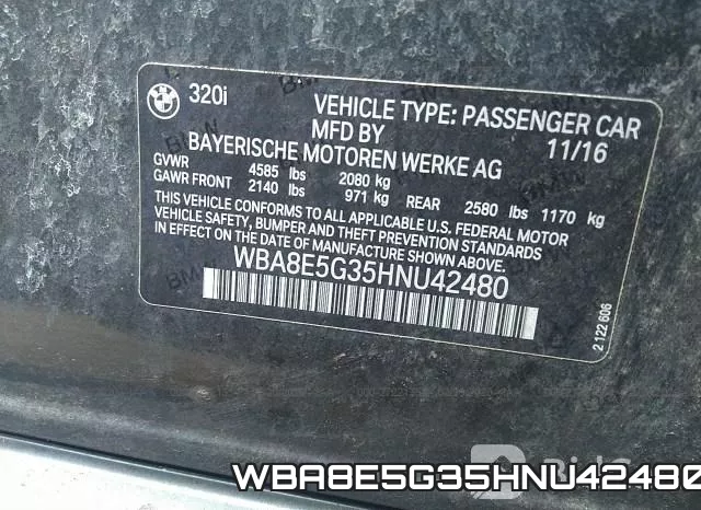 WBA8E5G35HNU42480 фото 10