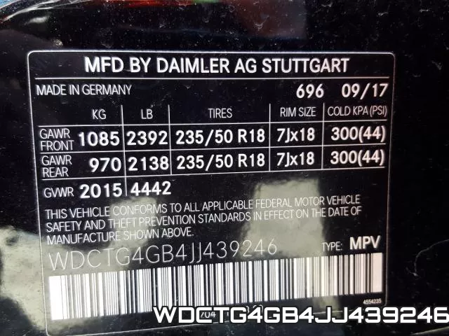 WDCTG4GB4JJ439246 фото 2