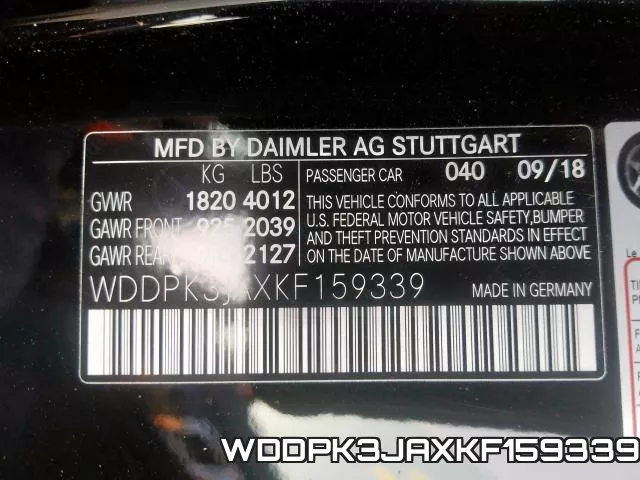 WDDPK3JAXKF159339 фото 2