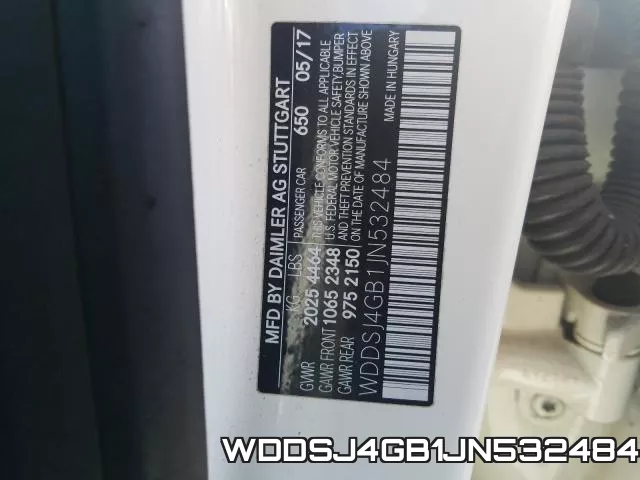 WDDSJ4GB1JN532484 фото 2