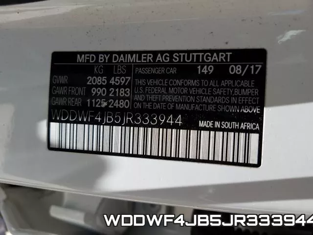 WDDWF4JB5JR333944 фото 2