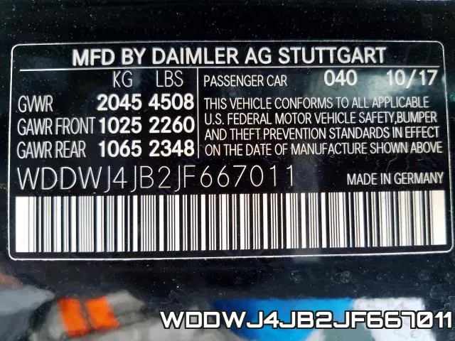 WDDWJ4JB2JF667011 фото 2