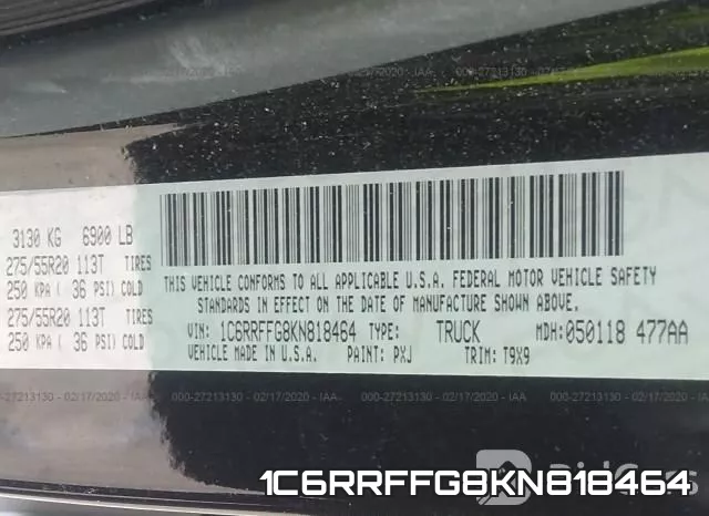 1C6RRFFG8KN818464 фото 10
