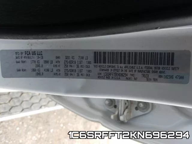 1C6SRFFT2KN696294 фото 2