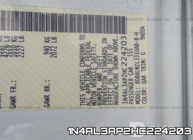 1N4AL3AP2HC224203 фото 10