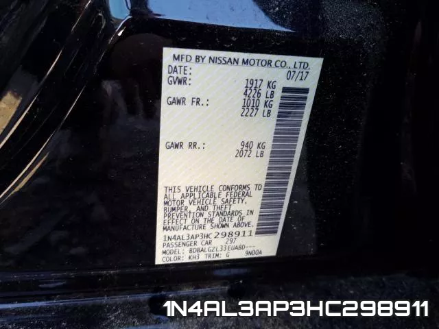 1N4AL3AP3HC298911 фото 2