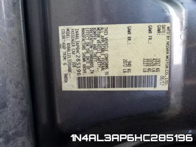1N4AL3AP6HC285196 фото 2