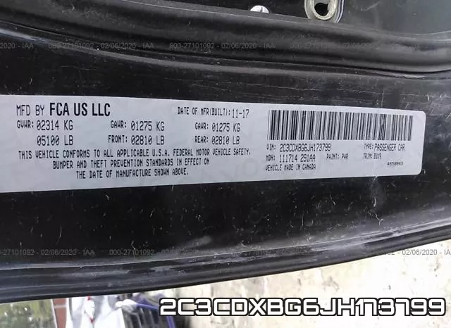 2C3CDXBG6JH173799 фото 10