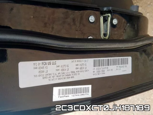2C3CDXCT0JH187189 фото 2