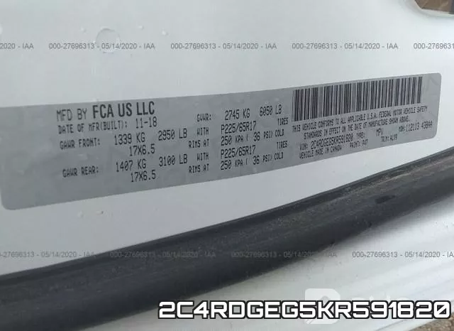 2C4RDGEG5KR591820 фото 10