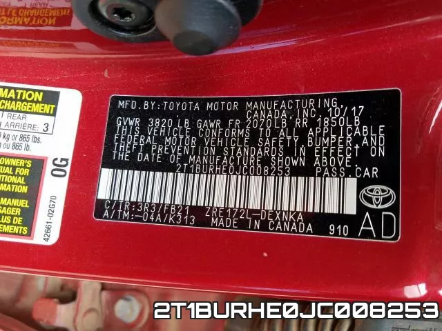 2T1BURHE0JC008253 фото 2