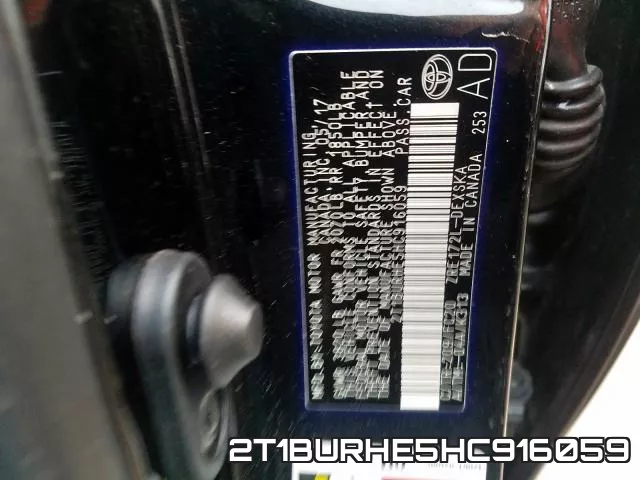 2T1BURHE5HC916059 фото 2