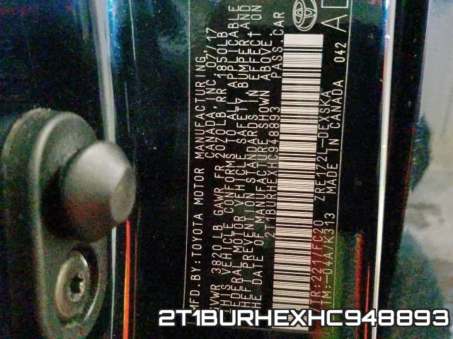 2T1BURHEXHC948893 фото 2