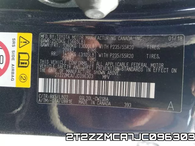 2T2ZZMCA7JC096303 фото 2