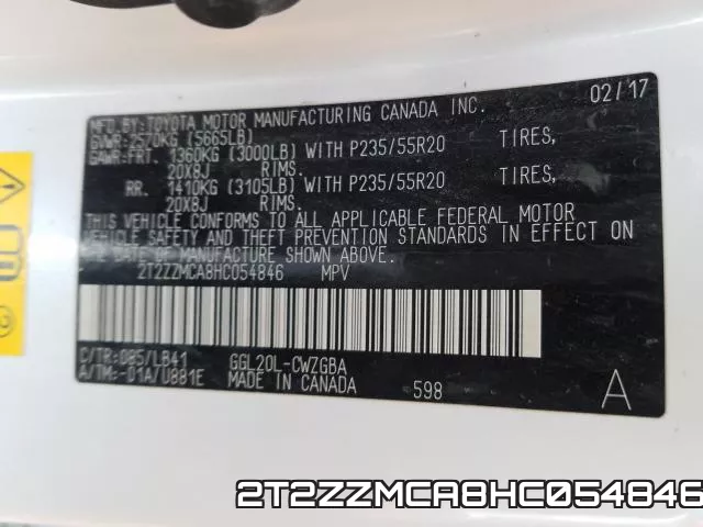 2T2ZZMCA8HC054846 фото 2