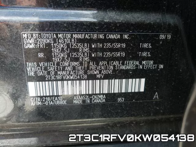 2T3C1RFV0KW054138 фото 2