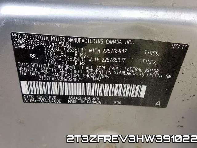 2T3ZFREV3HW391022 фото 2