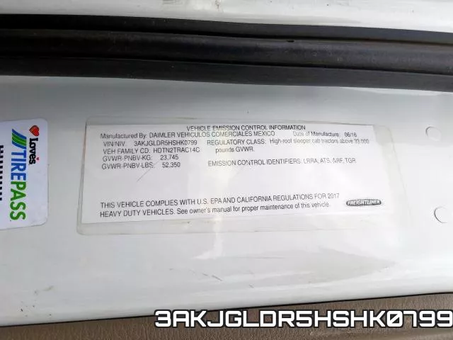 3AKJGLDR5HSHK0799 фото 2